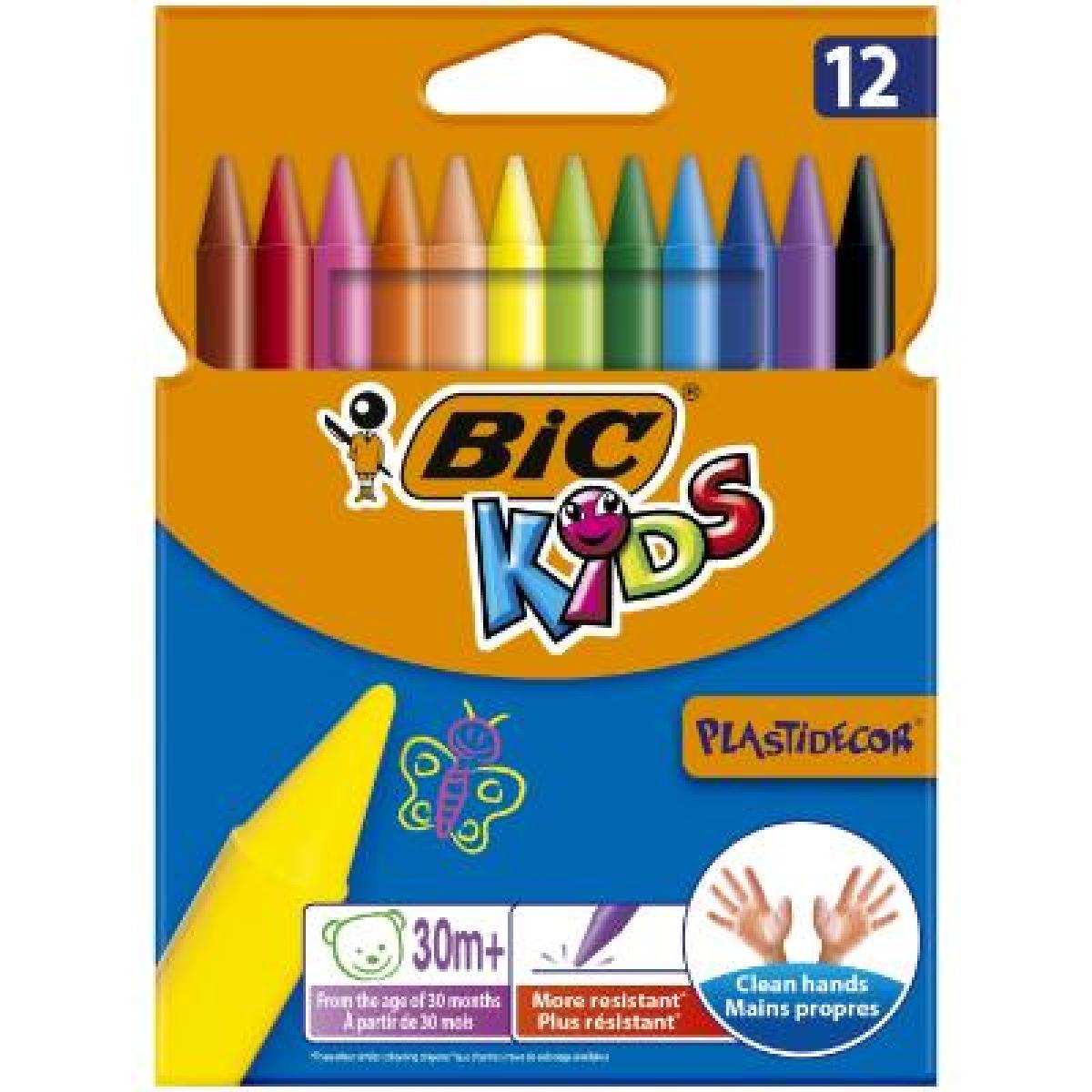 Kids Plastidecor Crayons x12