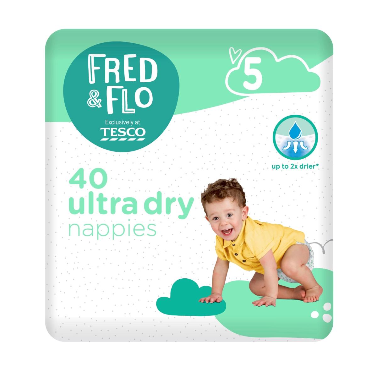 40 Ultra Dry Nappies Size 5