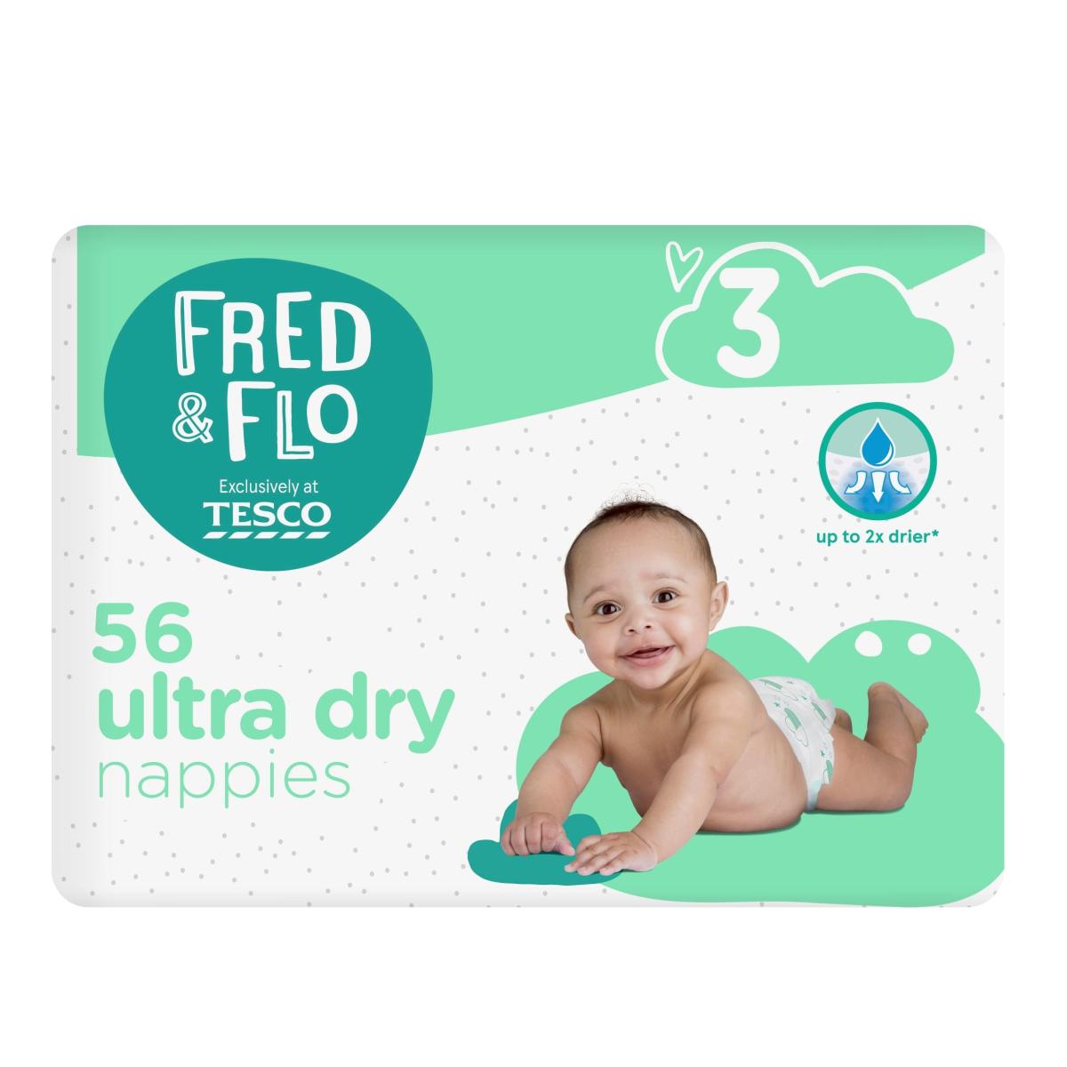 56 Ultra Dry Nappies Size 3
