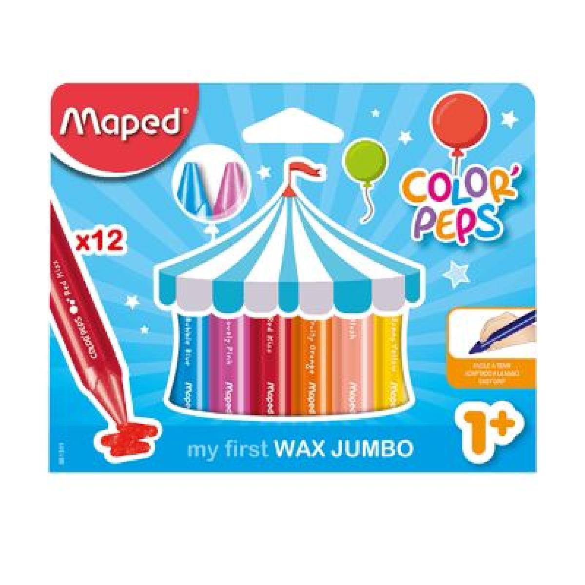 Wax Jumbo Colouring Box x12