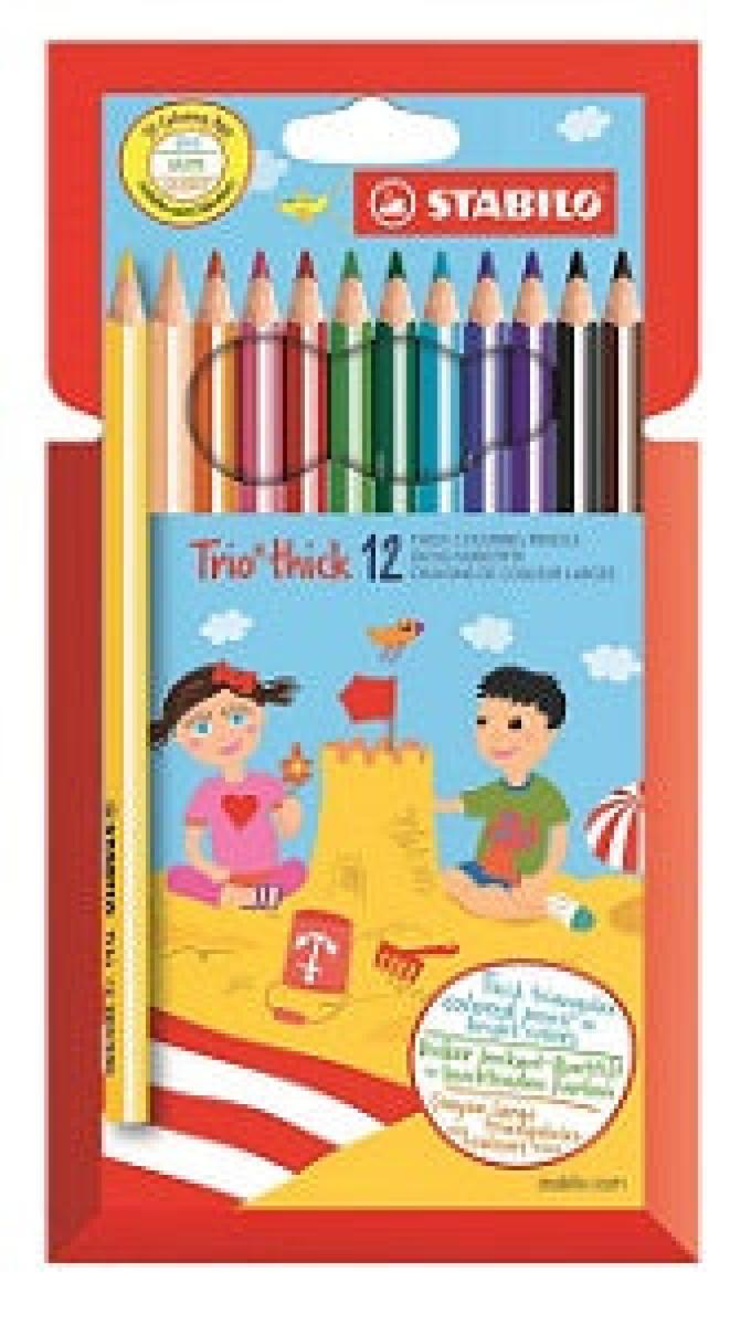 Trio Thick Colouring Pencils 203/12-01 x12