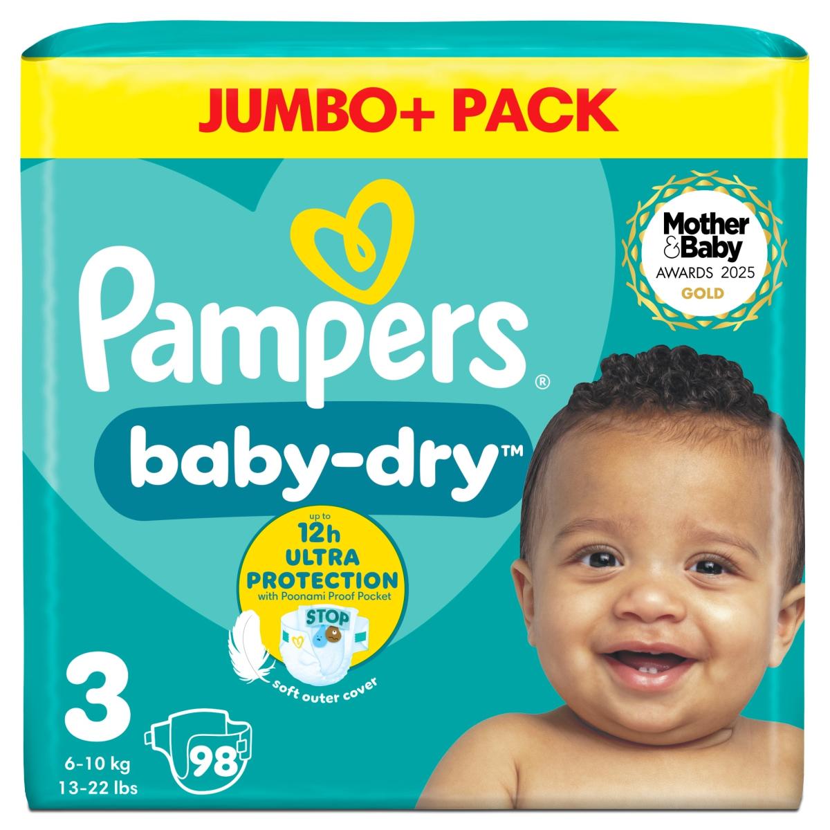 Baby Dry Size 3 Nappies Jumbo+