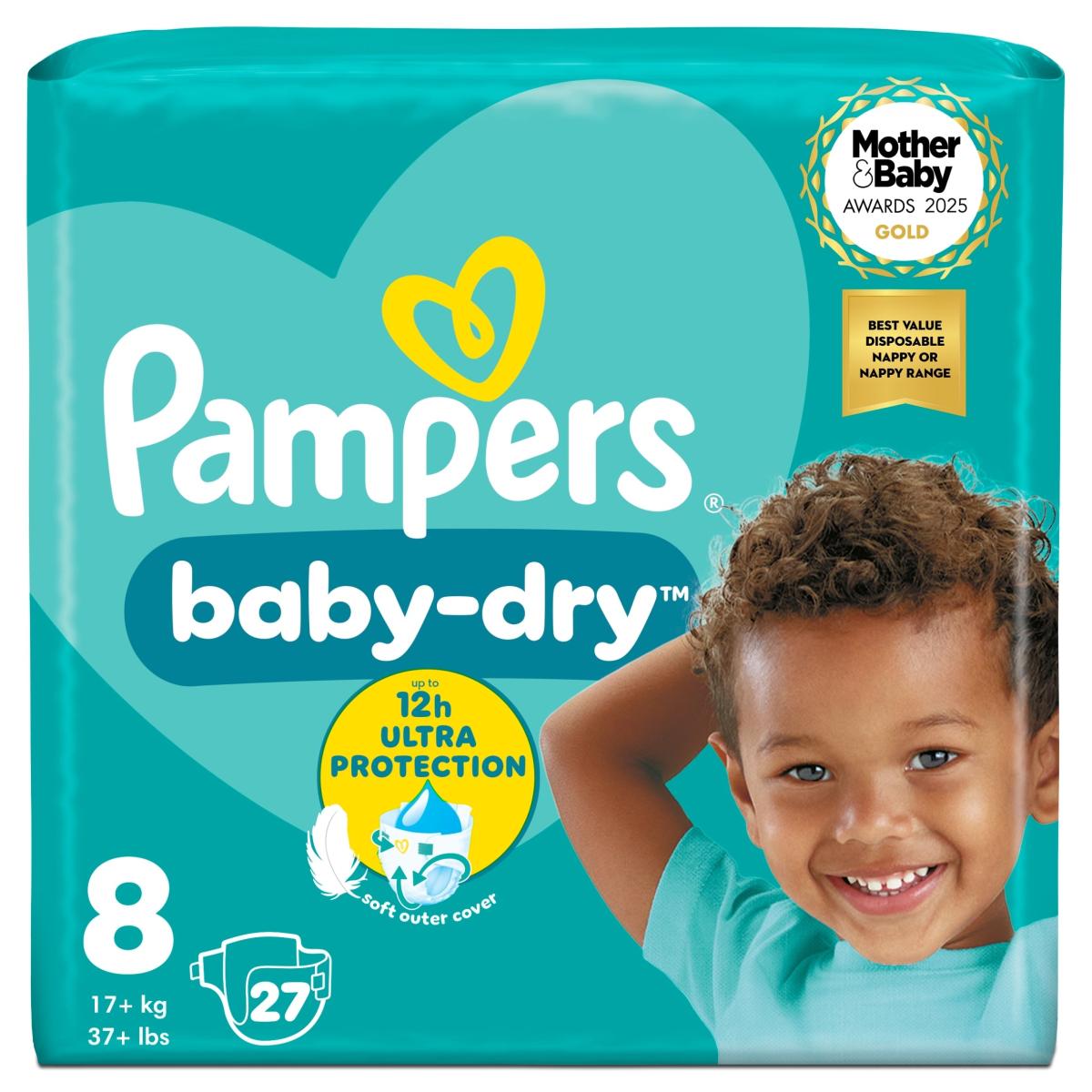 Baby-Dry Size 8 Nappies Essential Pack