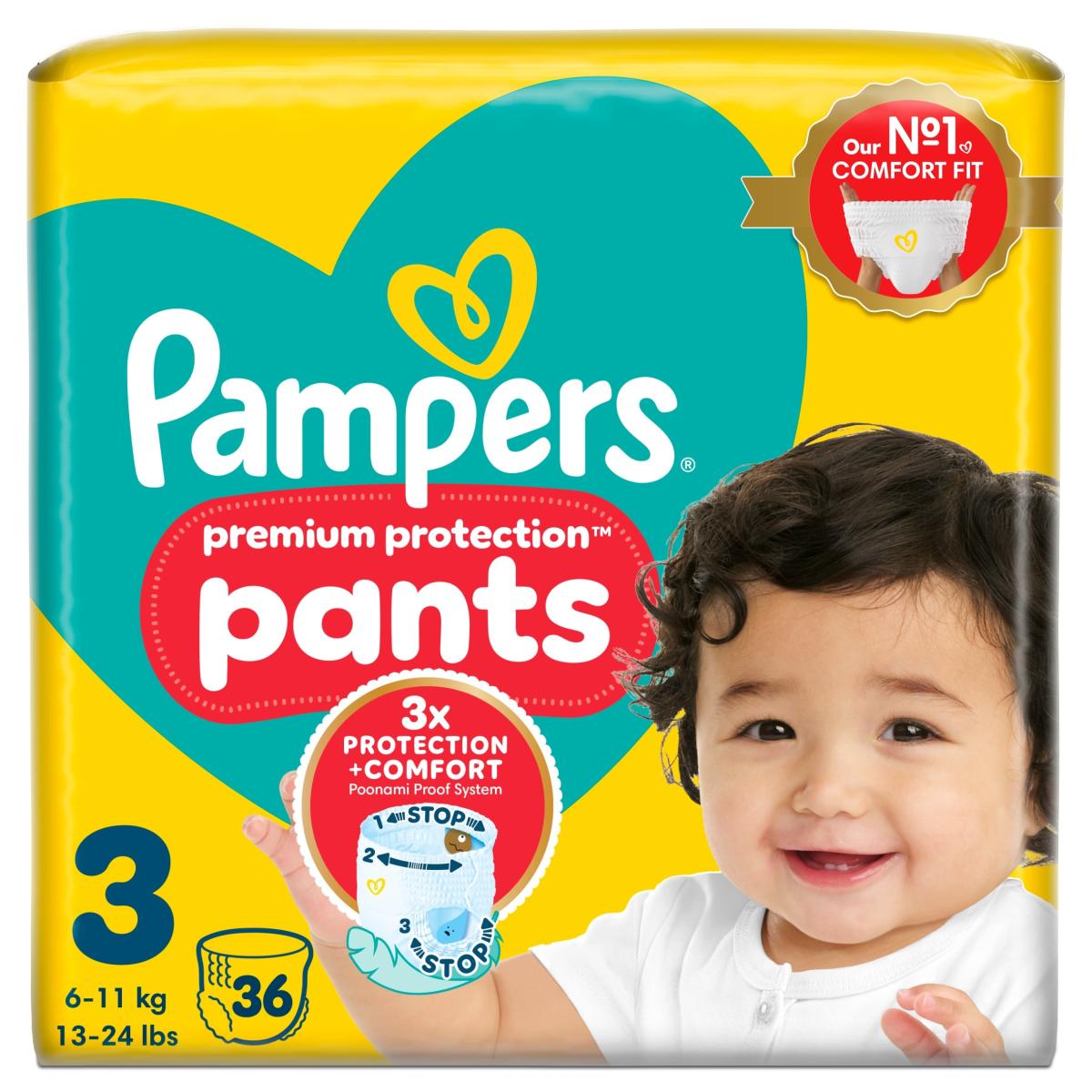 New Baby Nappy Pants Size 3 Essential Pack 36 Nappies