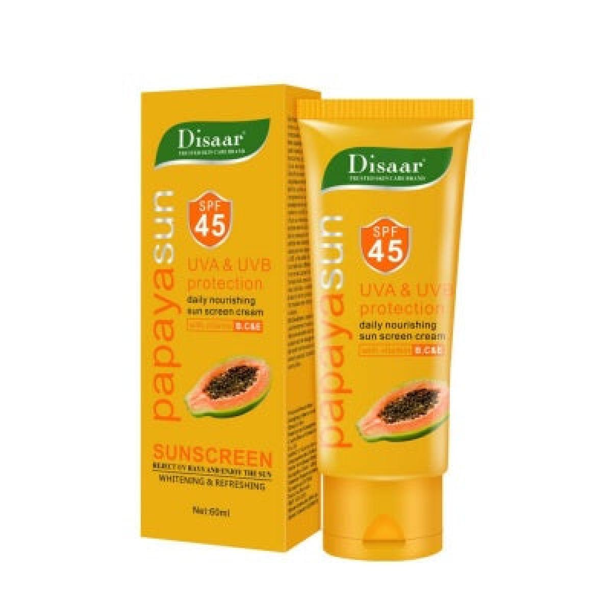 Daily Moisturising Sunscreen Cream Papaya Sun SPF 45