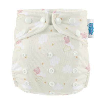 One Size All-In-One Reusable Cloth Nappy Peppa Clouds