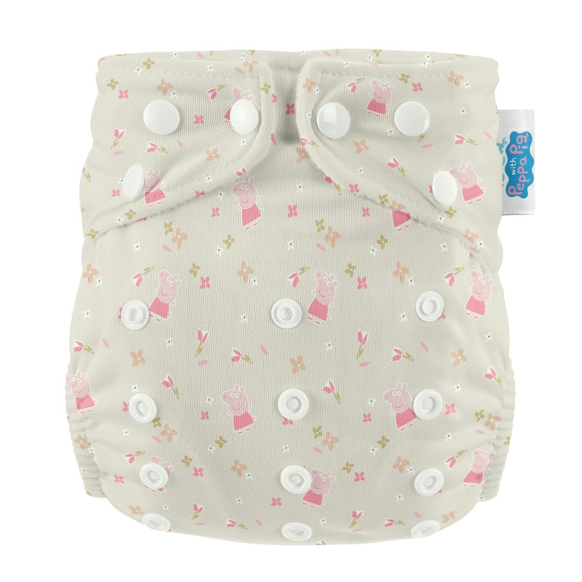 One Size All-In-One Reusable Cloth Nappy Peppa Floral