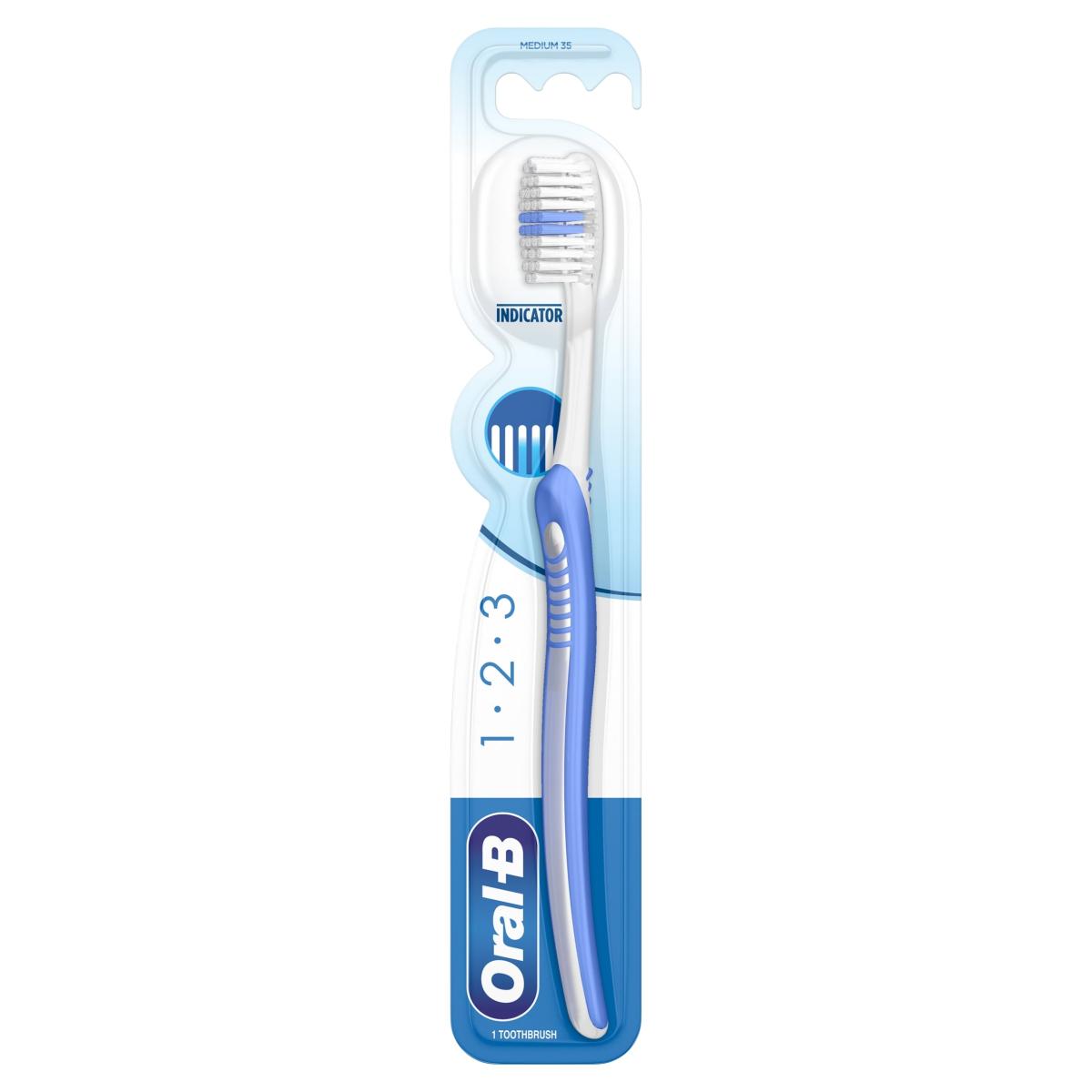 123 Indicator Medium Manual Toothbrush