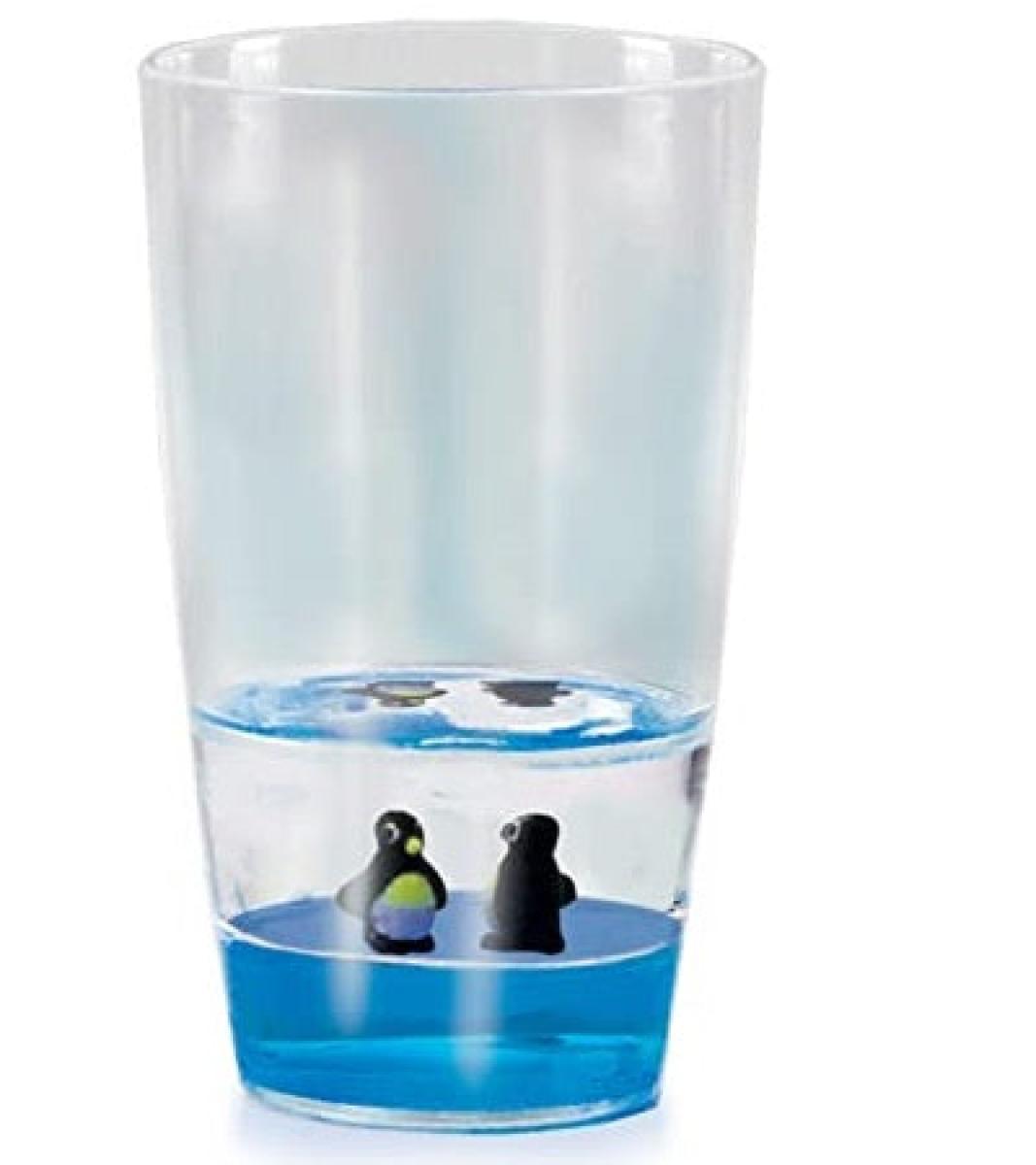 Acrylic Tumbler With Floating Penguins