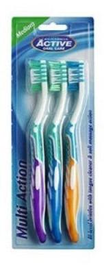 Toothbrush Multi-Action Medium x3