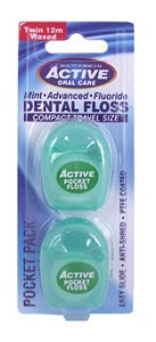 Oral Care Dental Floss Pocket x2