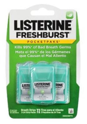 Pocketpaks Breath Strips Fresh Burst x72
