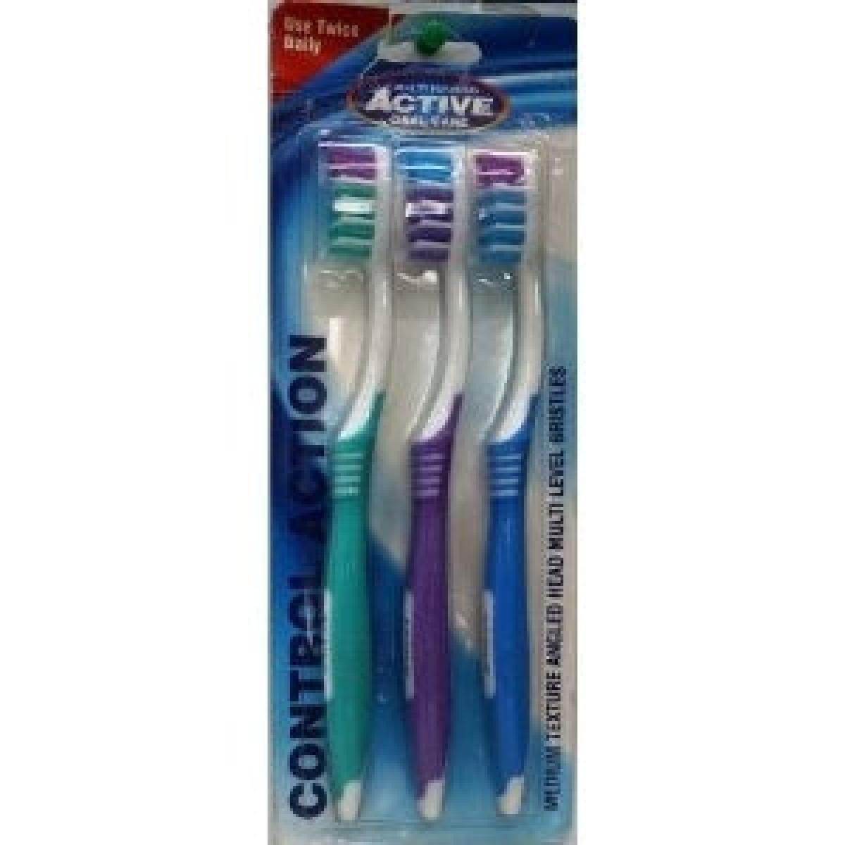 Toothbrush Control Action Medium x3