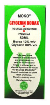 Glycerin Borax Gargle & Mouthwash Formula