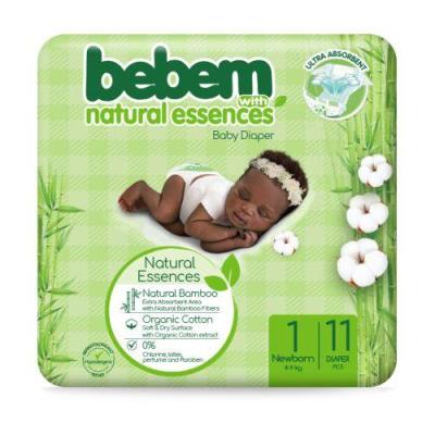 Natural Essences Baby Diaper Size 1 Newborn 0-3 kg x11