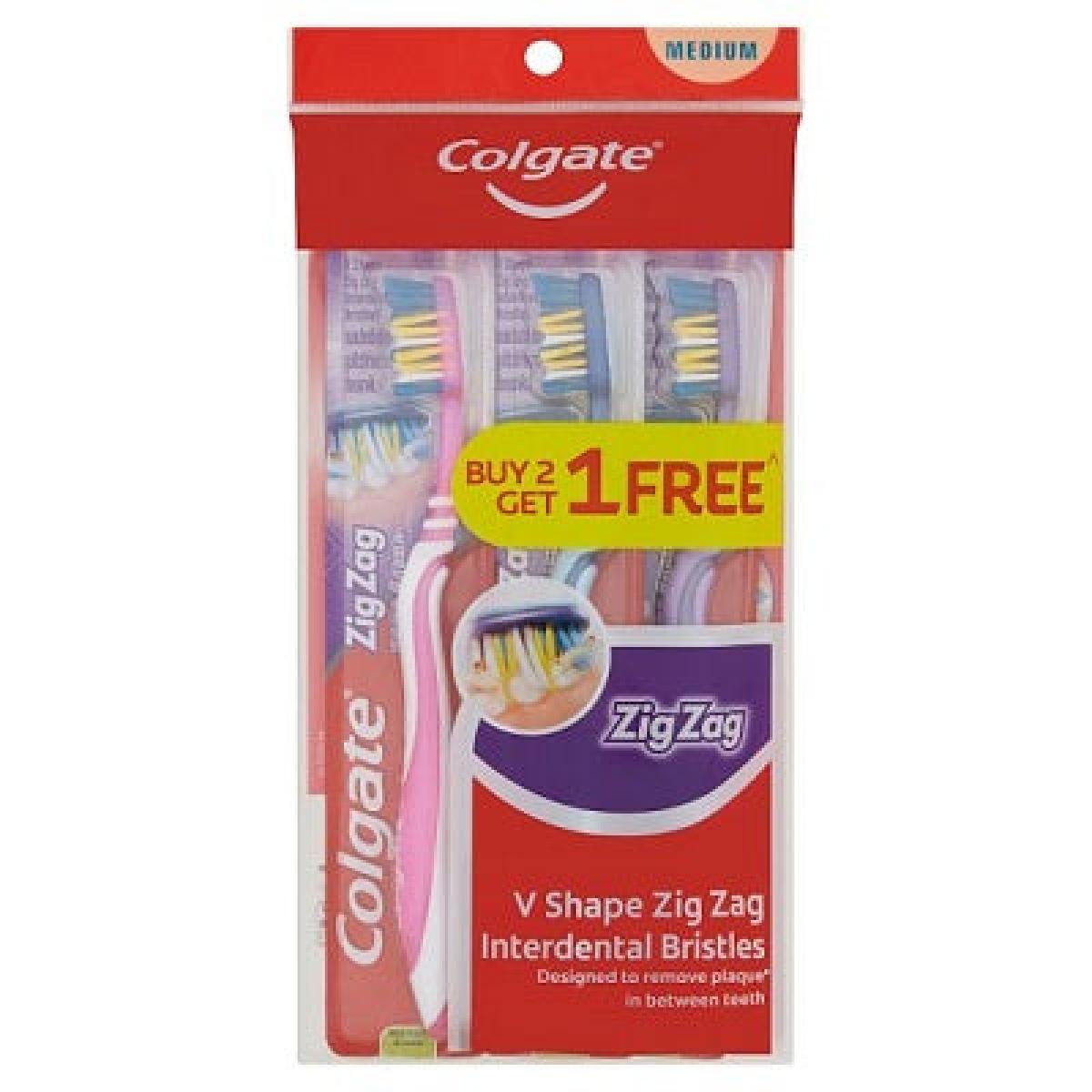 Toothbrush V-Shape Zig Zag Medium 2+1 Free