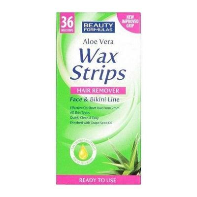 Wax Strips Hair Remover Aloe Vera Face & Bikini Line x36