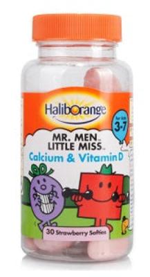 Mr Men Little Miss Calcium & Vitamin D Strawberry x30