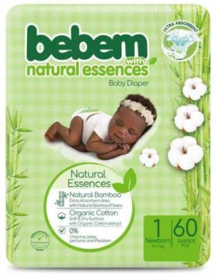 Natural Essences Baby Diaper Size 1 Newborn 0-3 kg x60