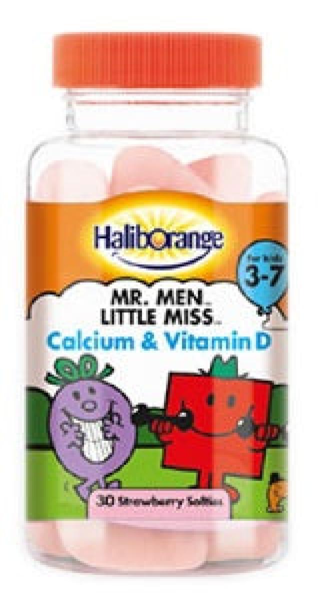 Mr Men Little Miss Calcium & Vitamin D Age 3-7 30 Softies