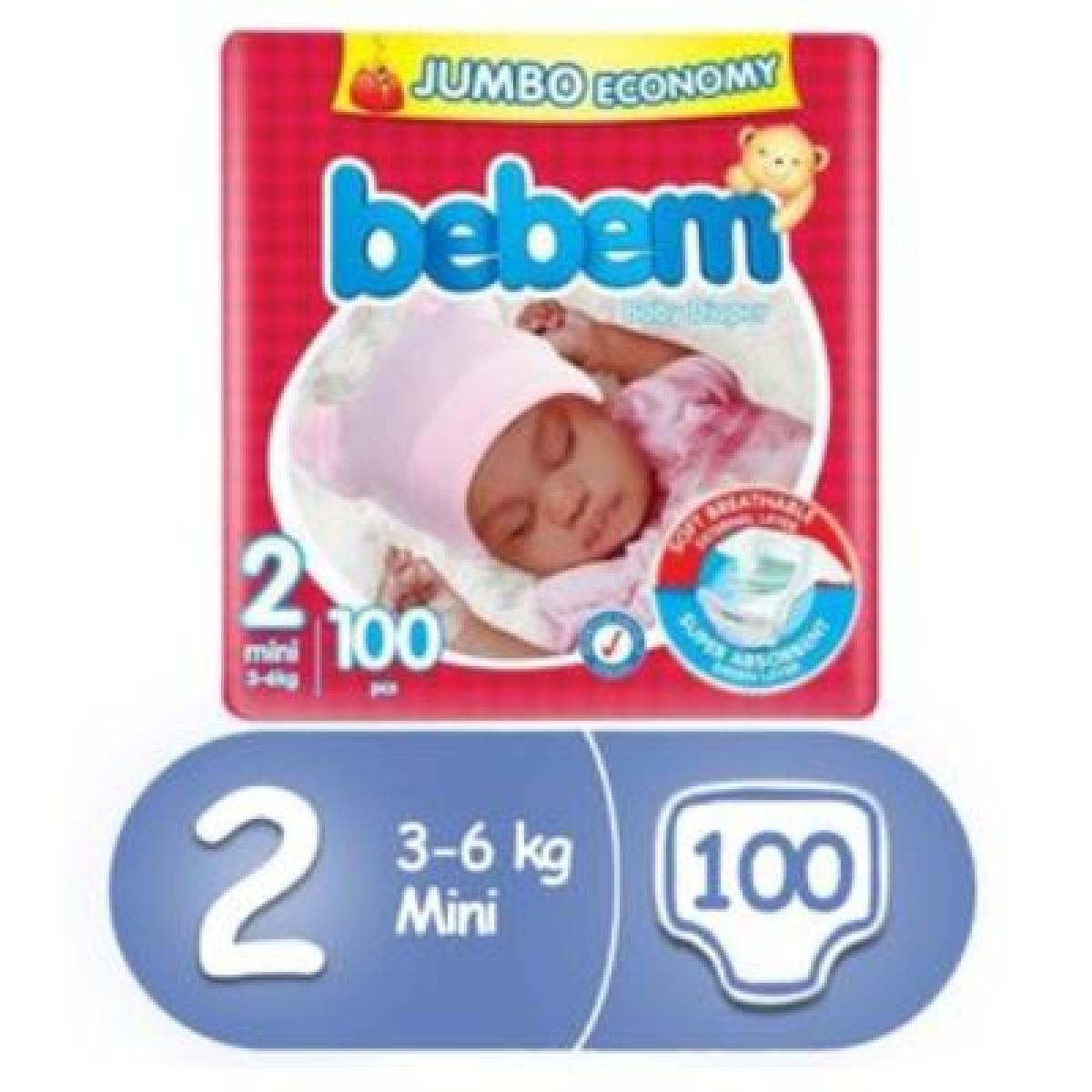 Baby Diaper Size 2 Mini 3-6 kg x100