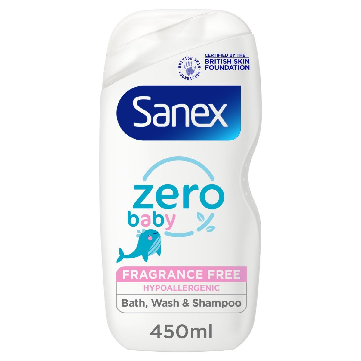 Zero% Baby Hypoallergenic Fragrance Free Bath Wash & Shampoo