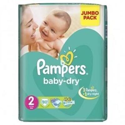 Baby Dry 2 Mini 3-6 kg x80 + 8 Free