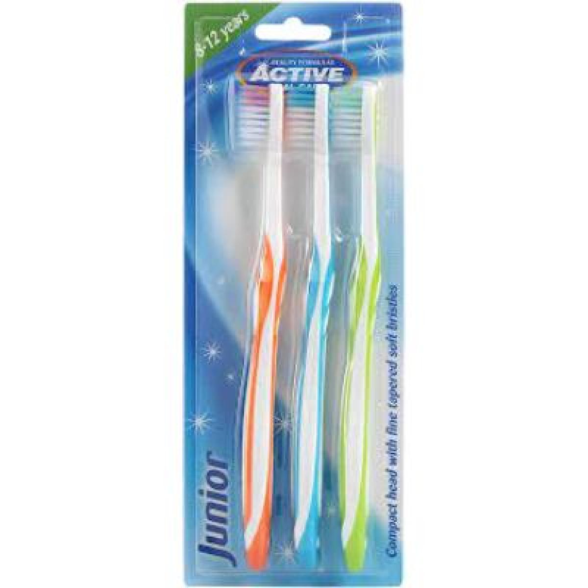 Junior Toothbrush 8-12 Years x3