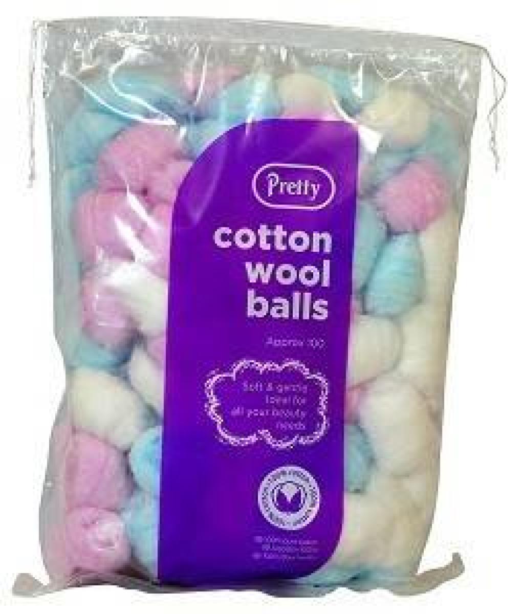 Cotton Wool Balls Coloured x100