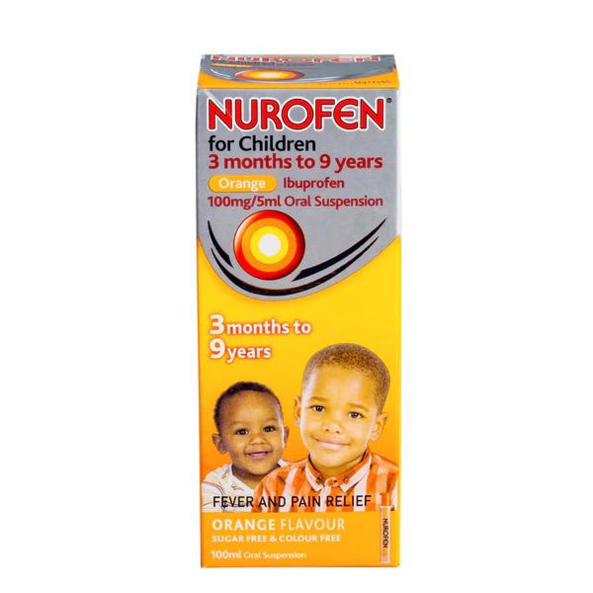 For Children 3 Months to 9 Years Orange
