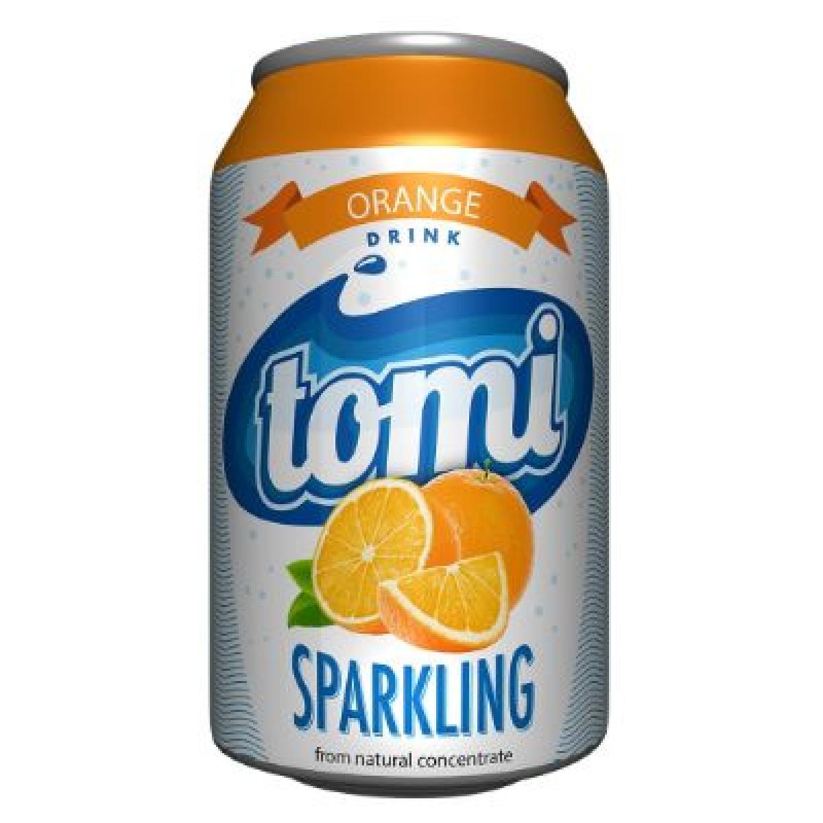 Orange Sparkling Drink Can