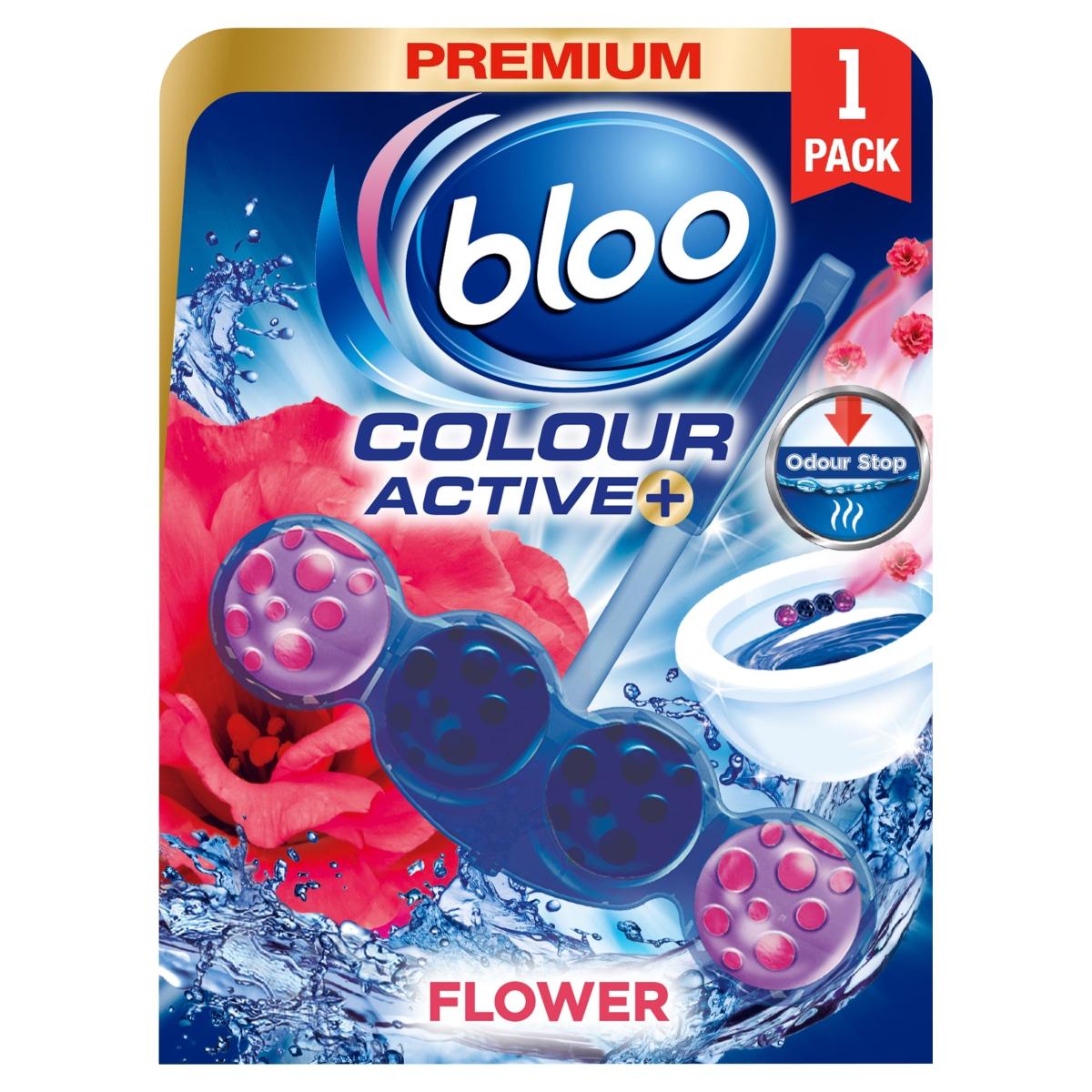 Blue Active Fresh Flowers Toilet Block