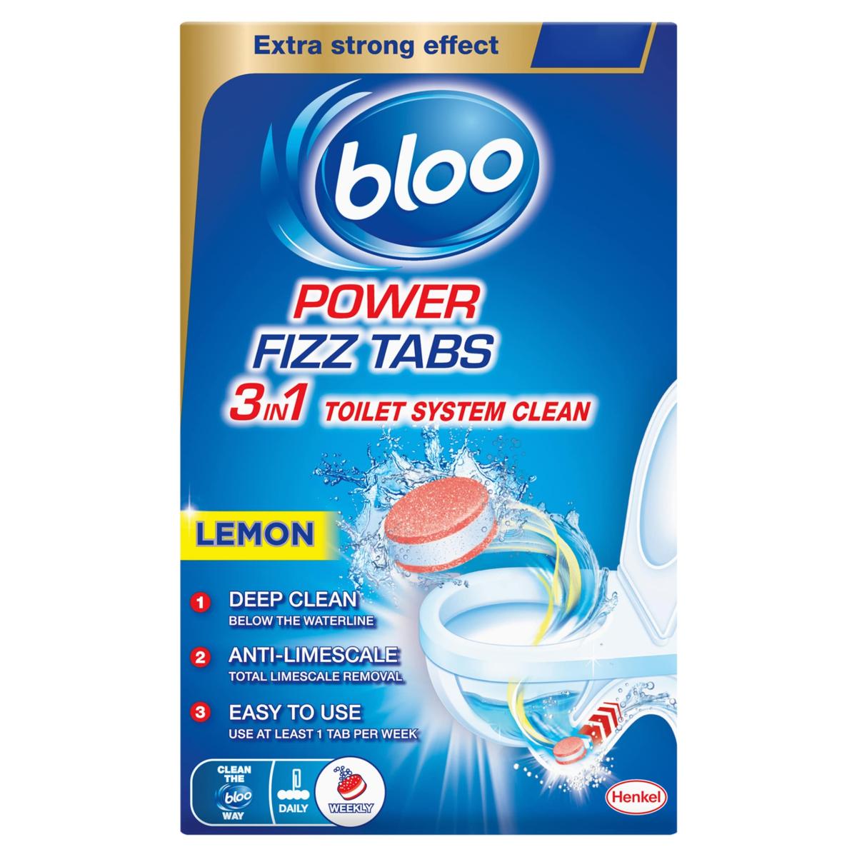 Power Fizz Tabs 3 in 1 Toilet System Clean Lemon