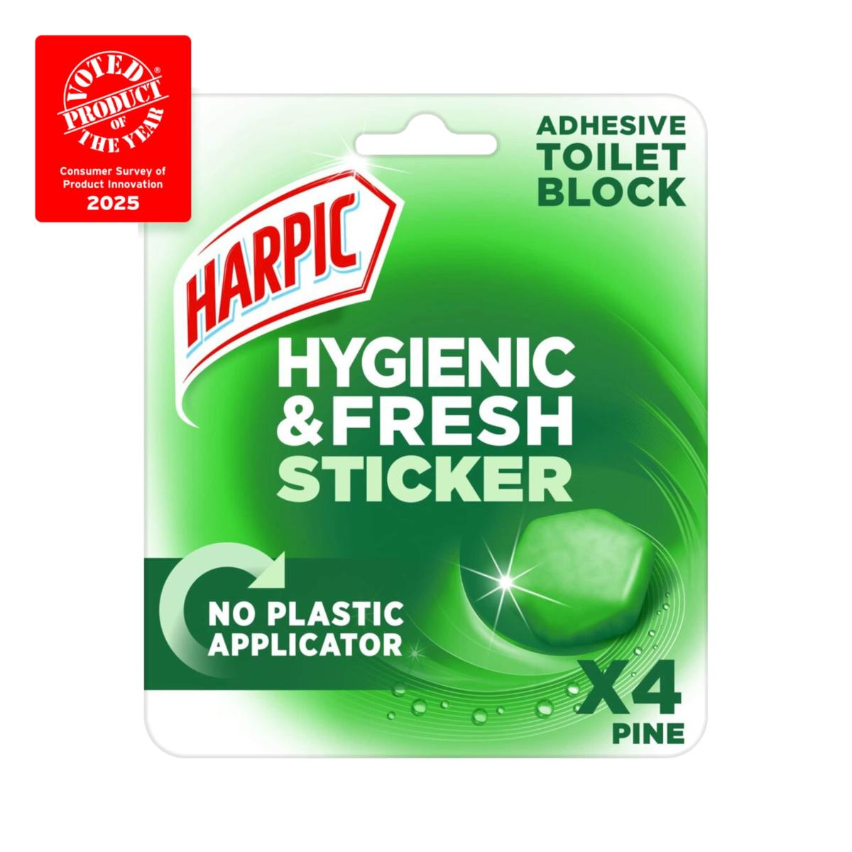 Hygienic & Fresh Toilet Block Sticker Pine