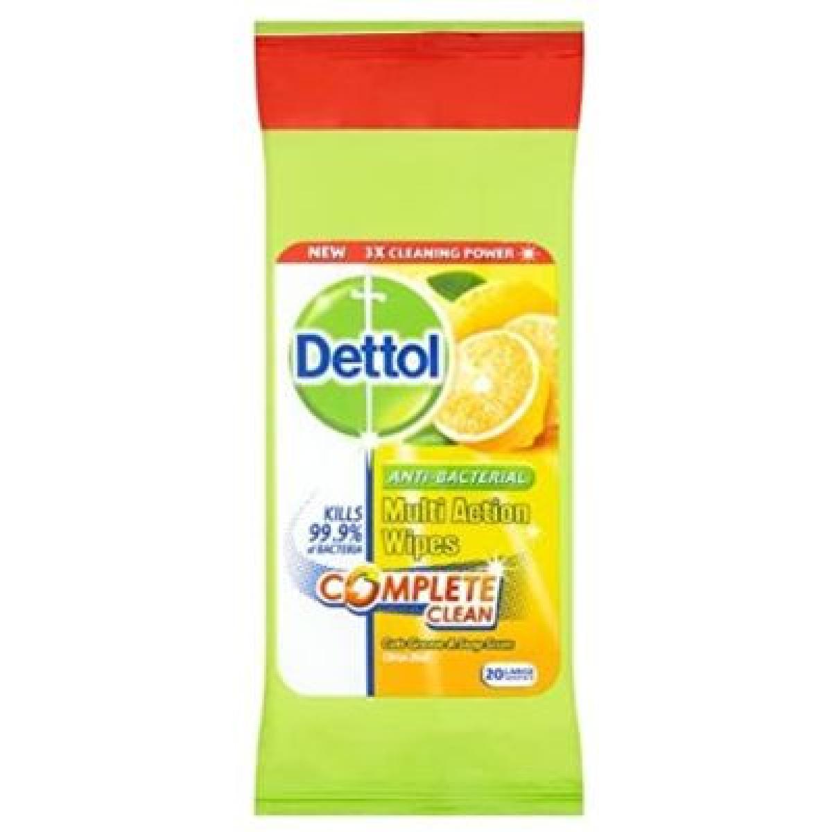 Multi Action Citrus Zest Large Wipes x20