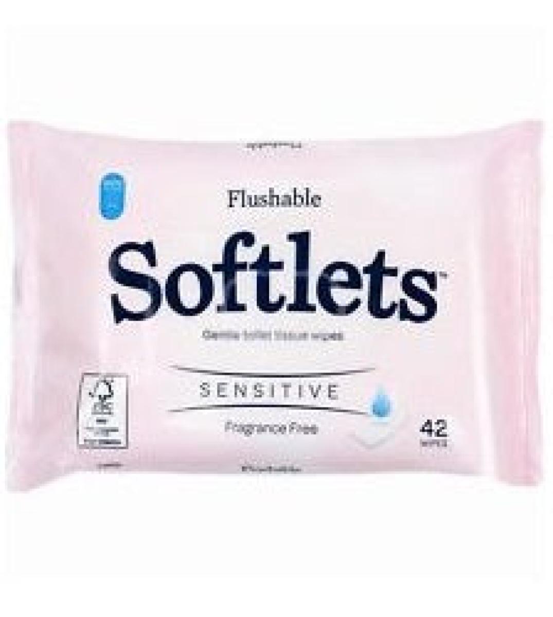 Gentle Toilet Tissue Wipes Sensitive x42