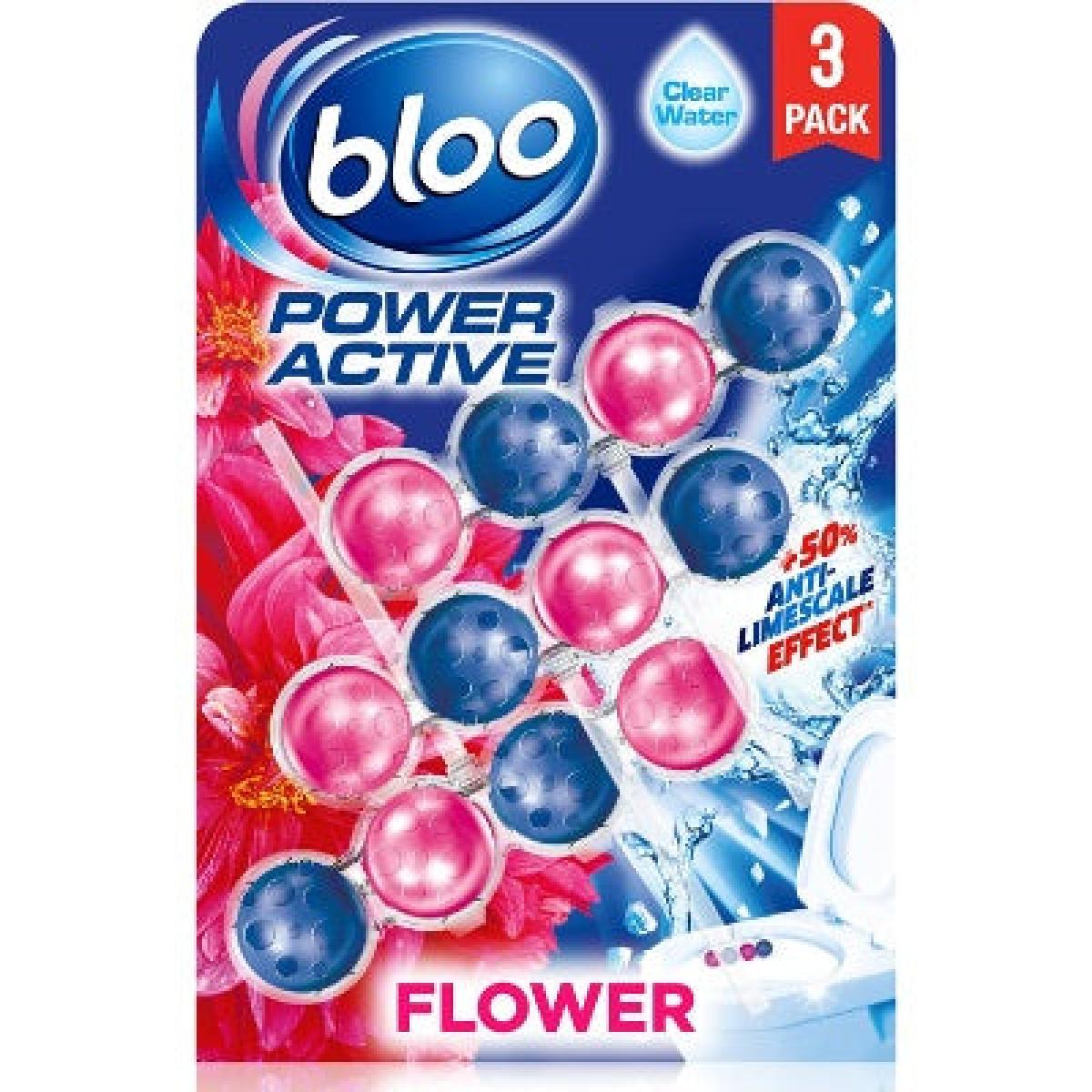 Power Active Flowers Toilet Block