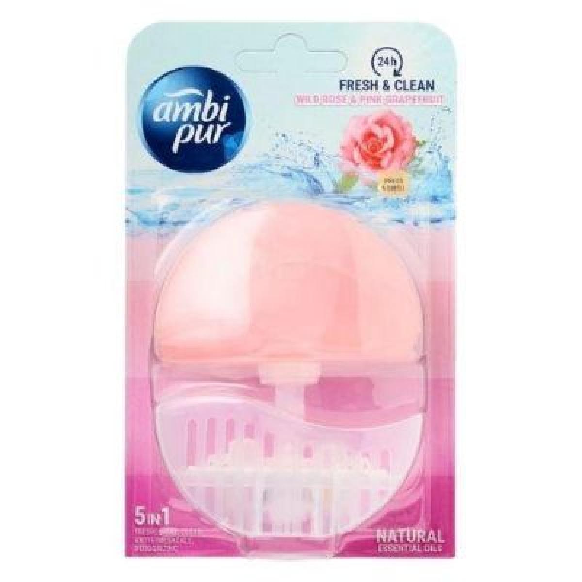 Toilet Rim Block Fresh & Clean Wild Rose & Pink Grapefruit