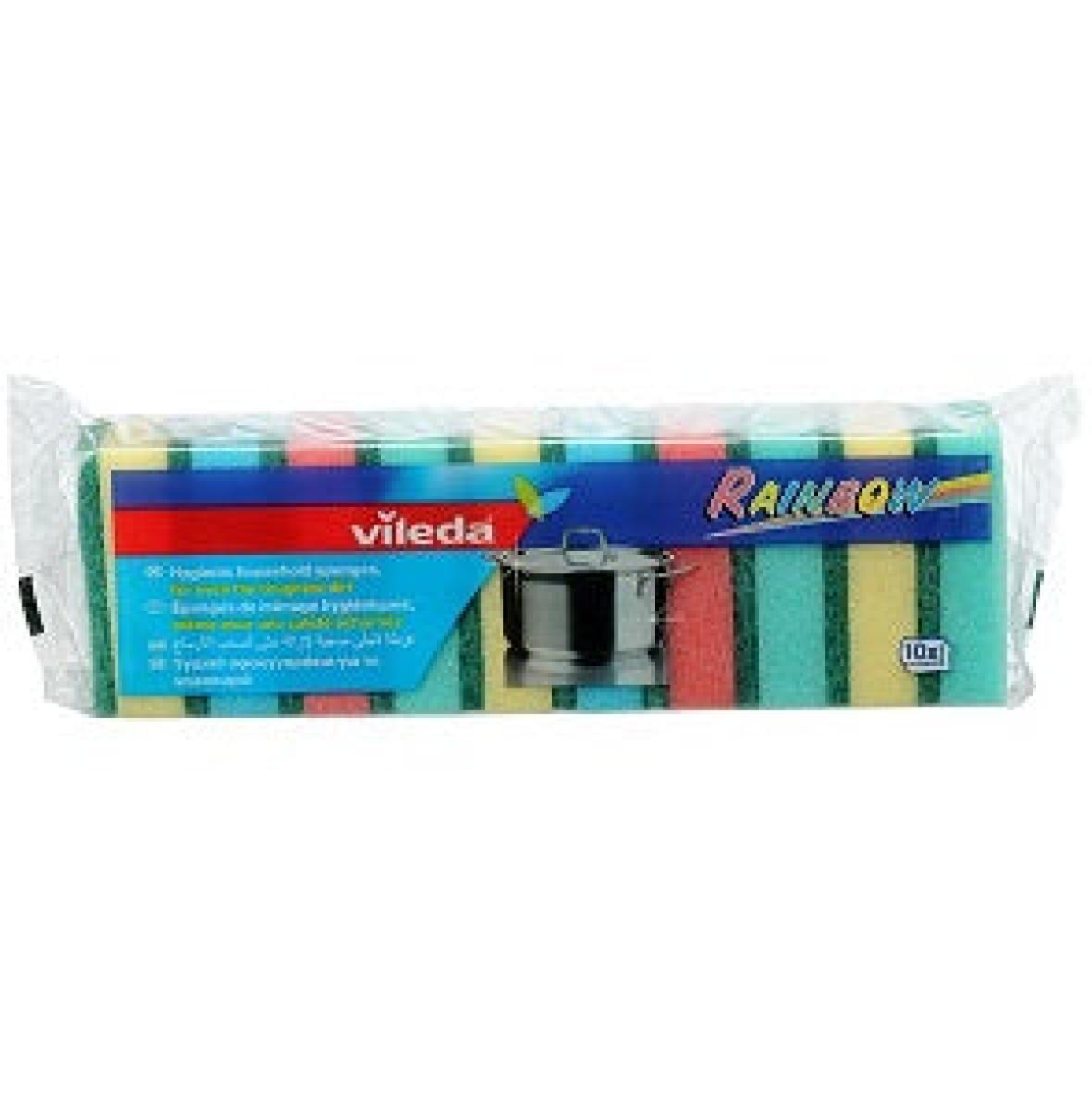 Rainbow Scouring Sponge x10