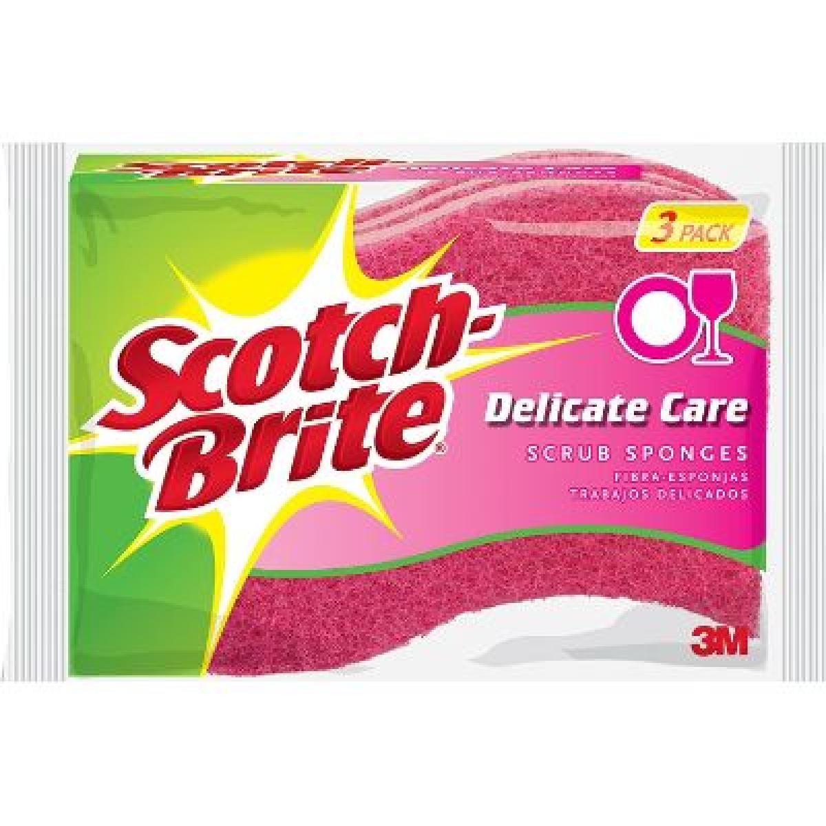 Anti Bacterial Delicate Care Household Scourer x3