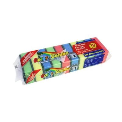 Abrasive Colour Combo Sponge With Scrubber No.50A x10