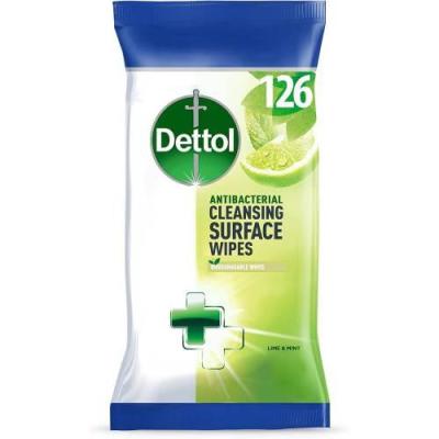 Anti-Bacterial Surface Cleaning Wipes Lime & Mint