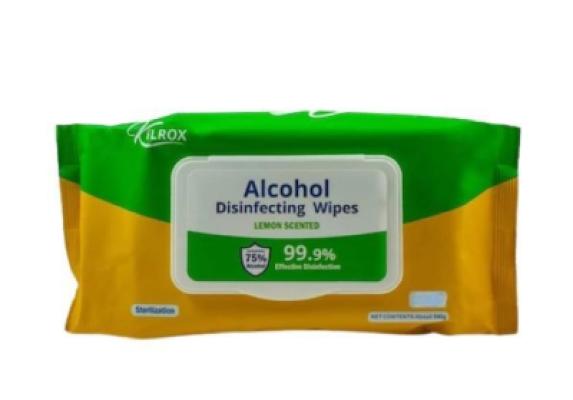 Alcohol Disinfecting Wipes Lemon Scented x10