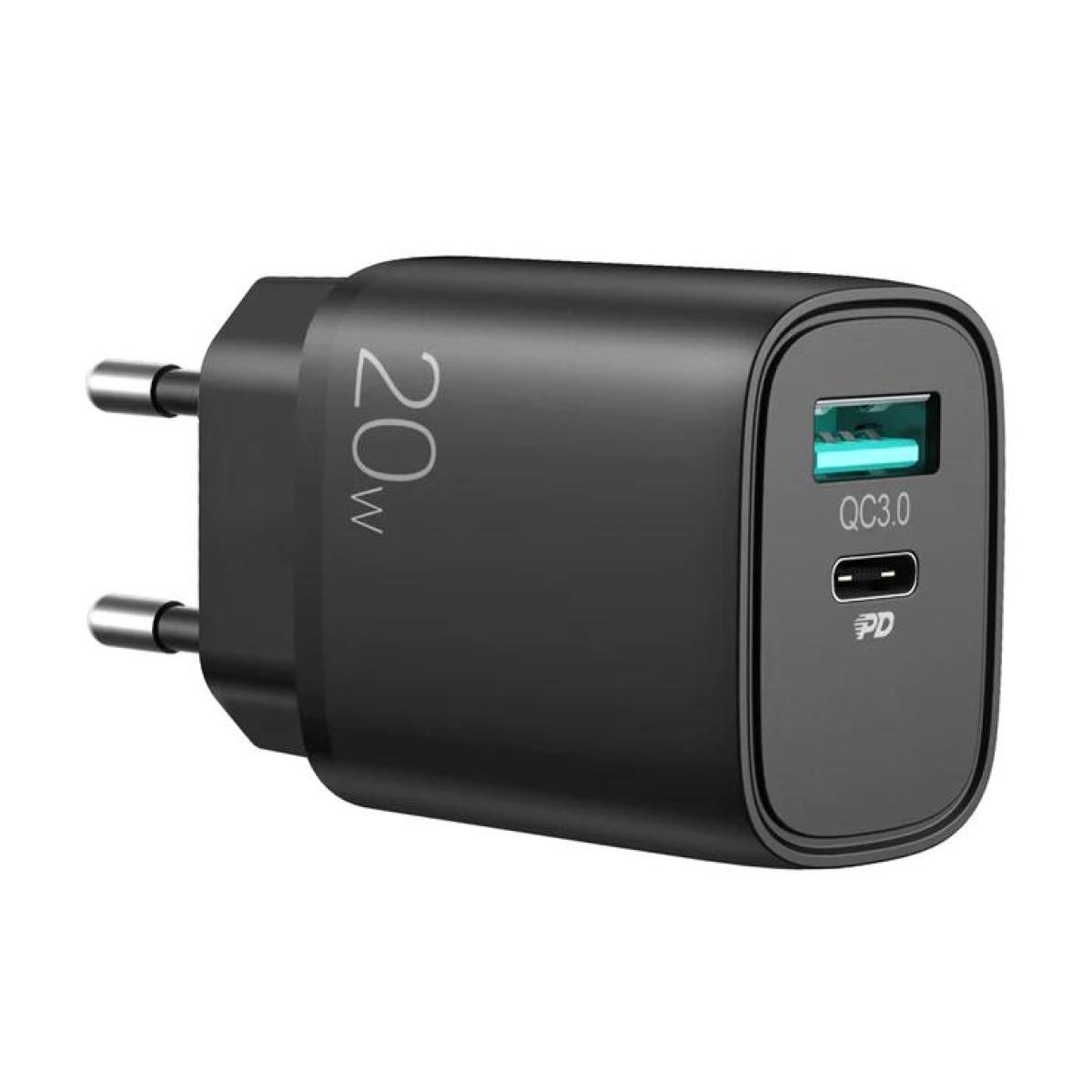 L-QP205 20W Dual Ports Fast Wall Charger Black L-QP205