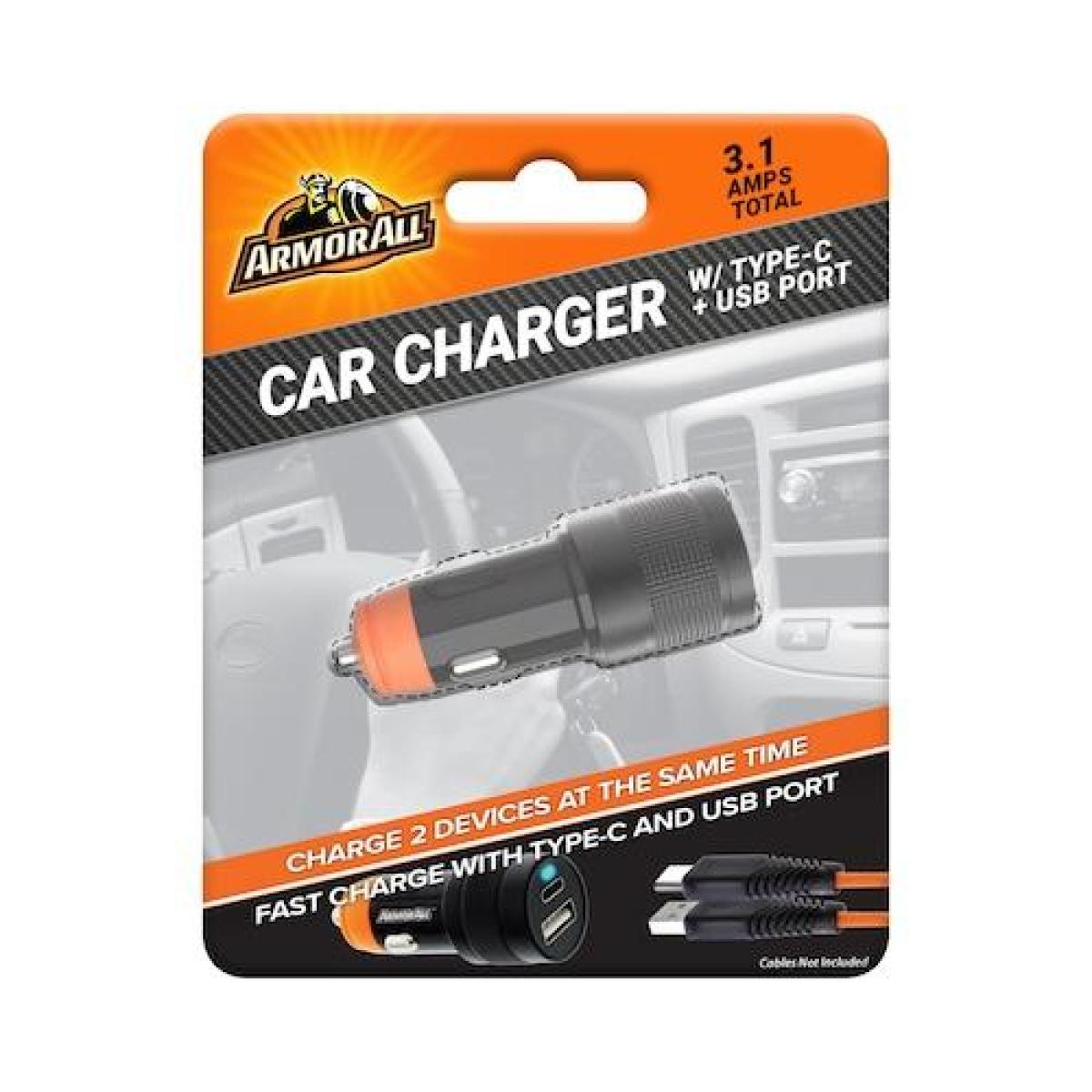 Type C+ USB Car Charger 3.1 Amps