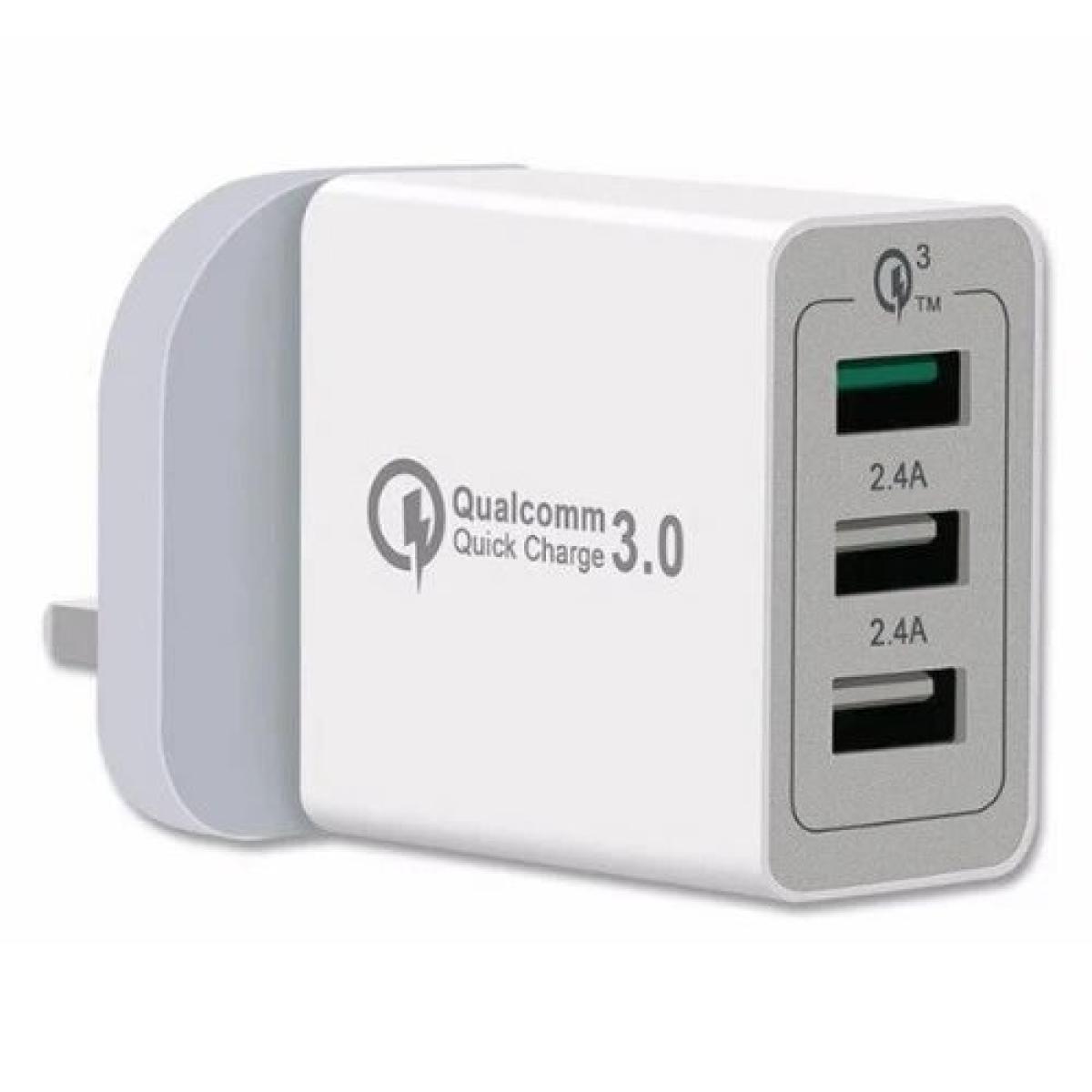 3 Port USB Travel Plug White UC2026