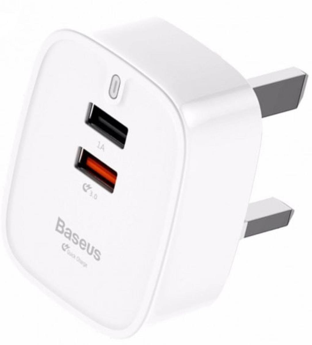 Funzi Dual USB Charger White QC 3.0 (UK)