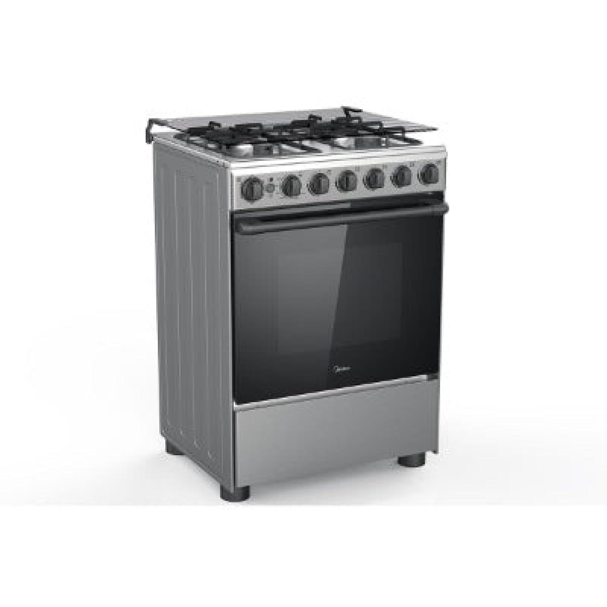 Cooker 24BMG4G058 4 Gas - Half Black/Inox