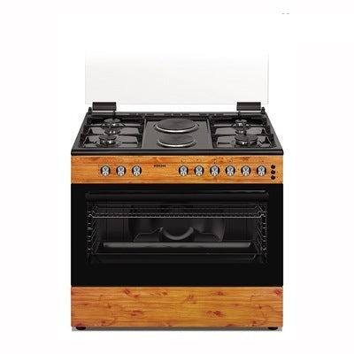 Gas Cooker BGC-9642Sn 90 x 60 4 Gas + 2 Electric - Wooden Finish