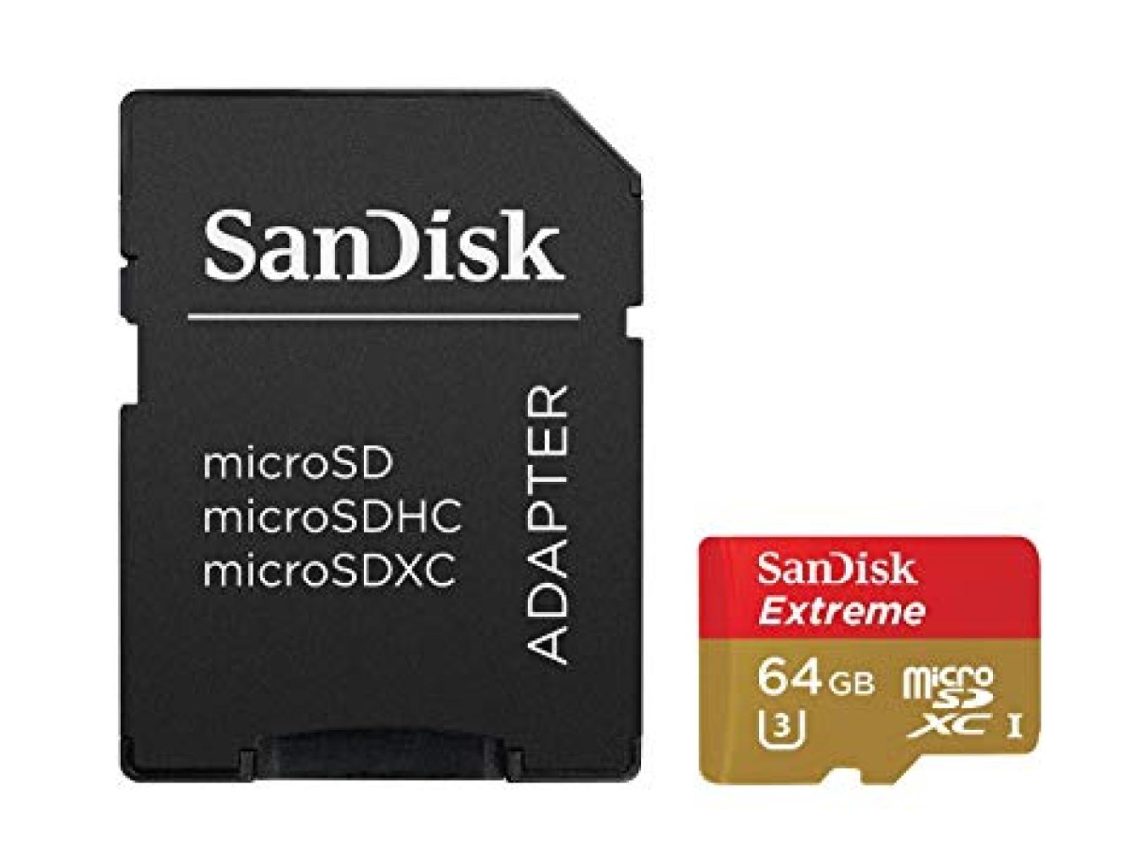 Extreme Micro SDHC + Adapter 64 GB